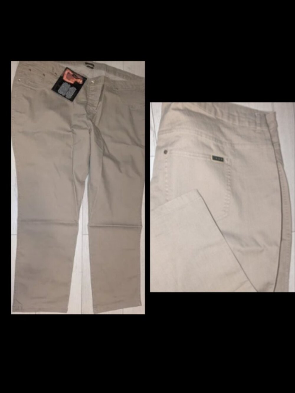 IMAN Brown Denim Stretch Pants Plus Size Womens Size 3X - NWT